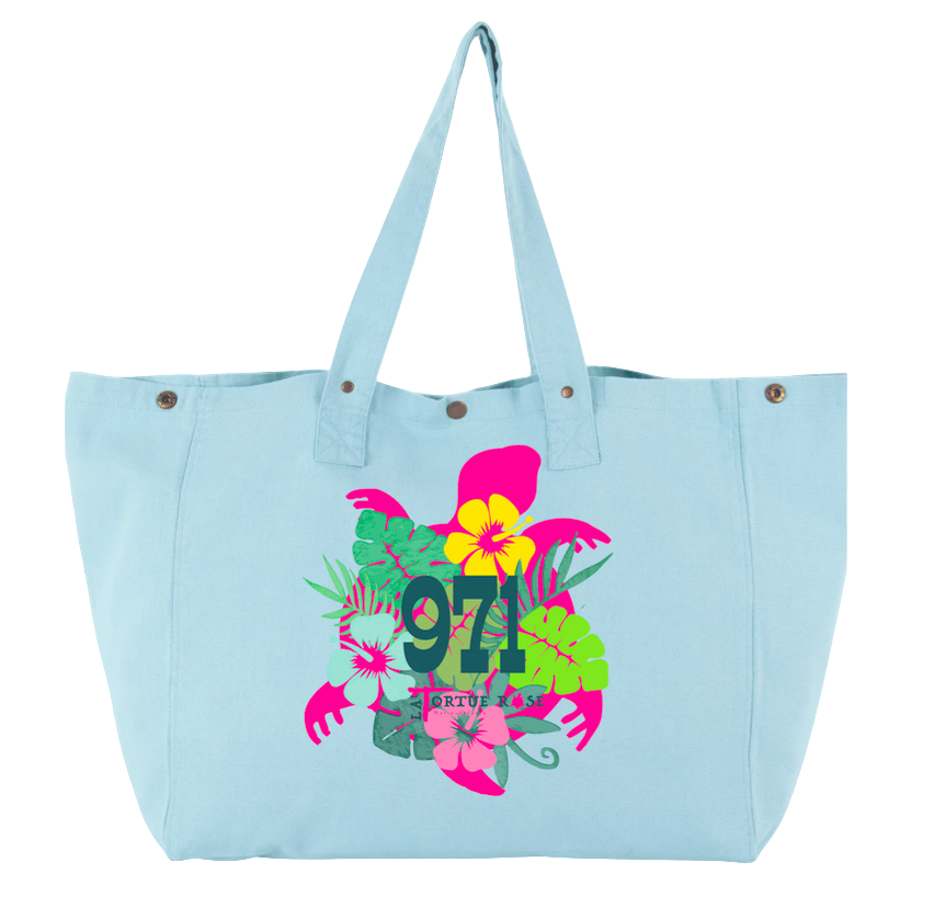 Sac de plage-shopping coton délavé 38L